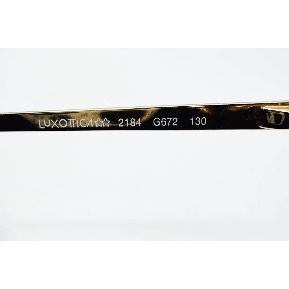 Luxottica Eyeglasses Womens Gold 2184 G672 Italy 54-18-130